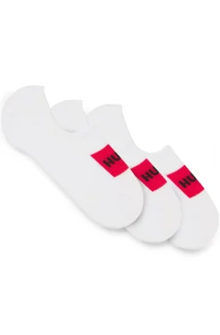 Dreierpack Füßlinge mit roten Logo-Etiketten