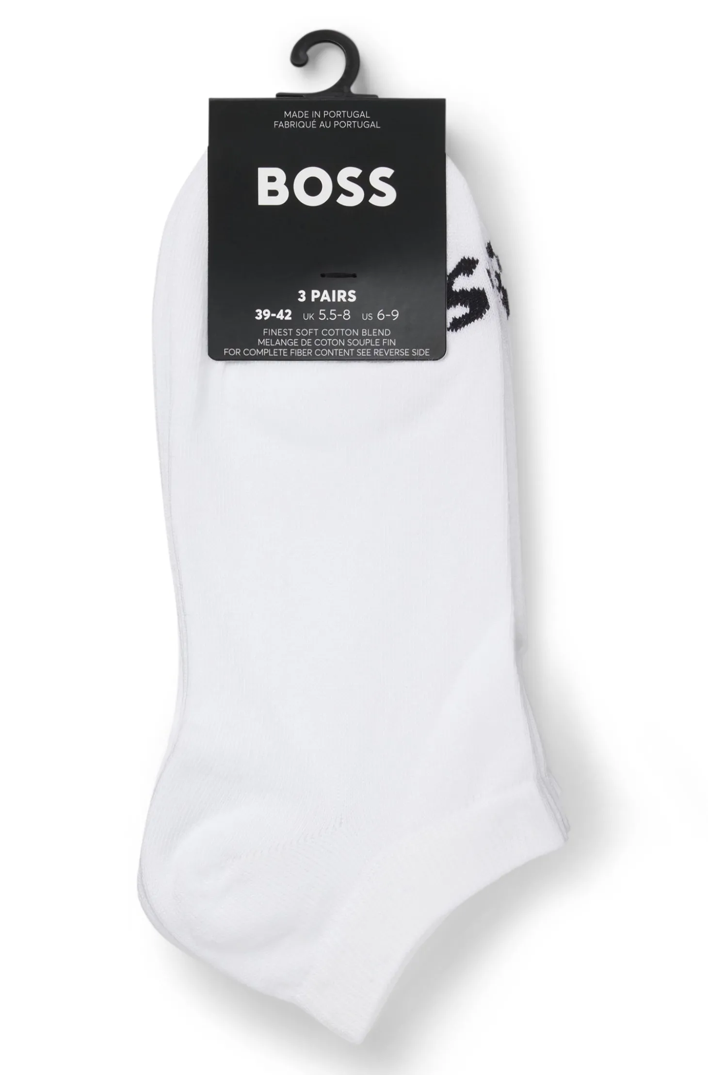 Dreierpack knöchellange Socken mit Kontrast-Logos
