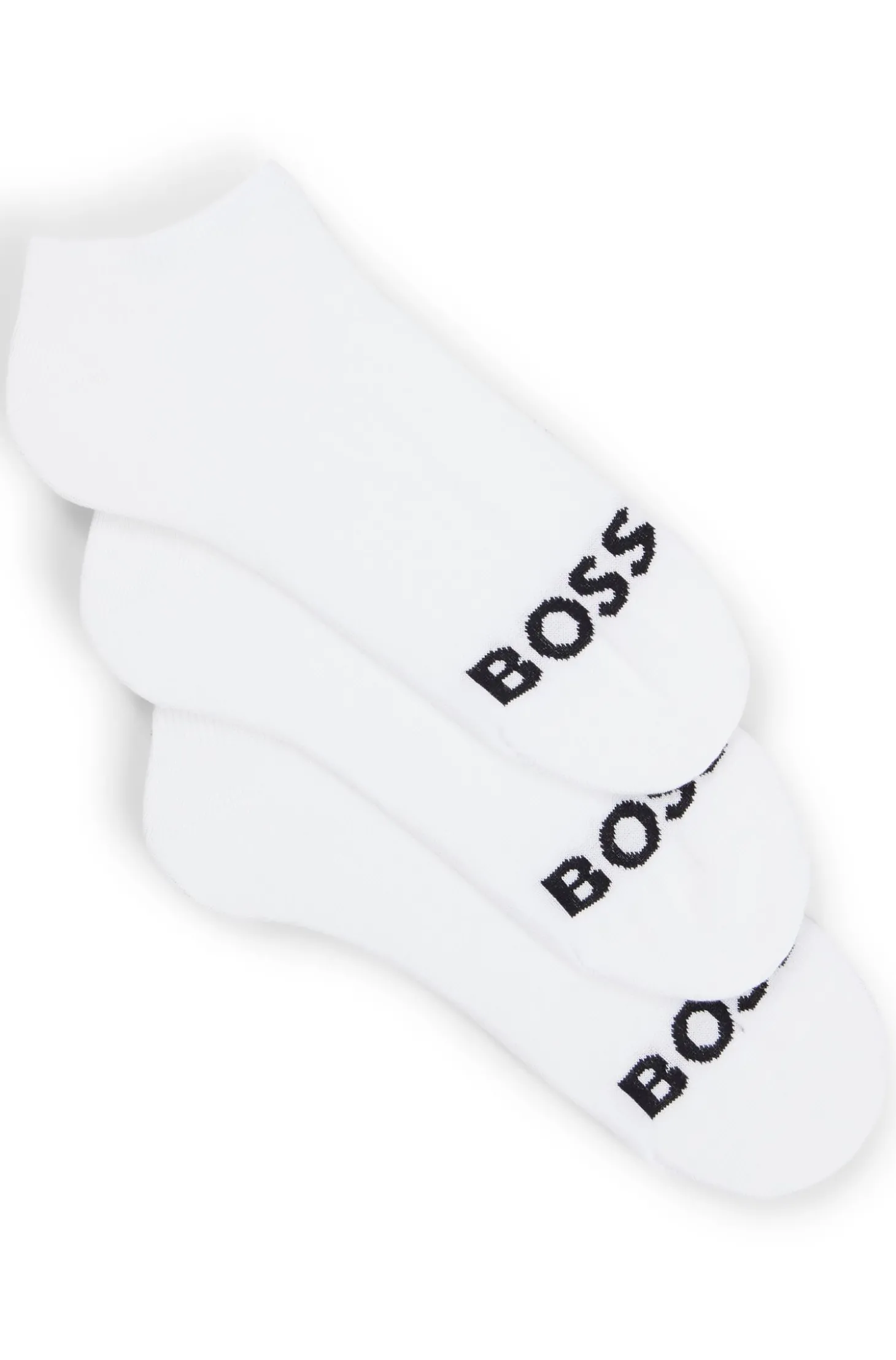Dreierpack knöchellange Socken mit Kontrast-Logos