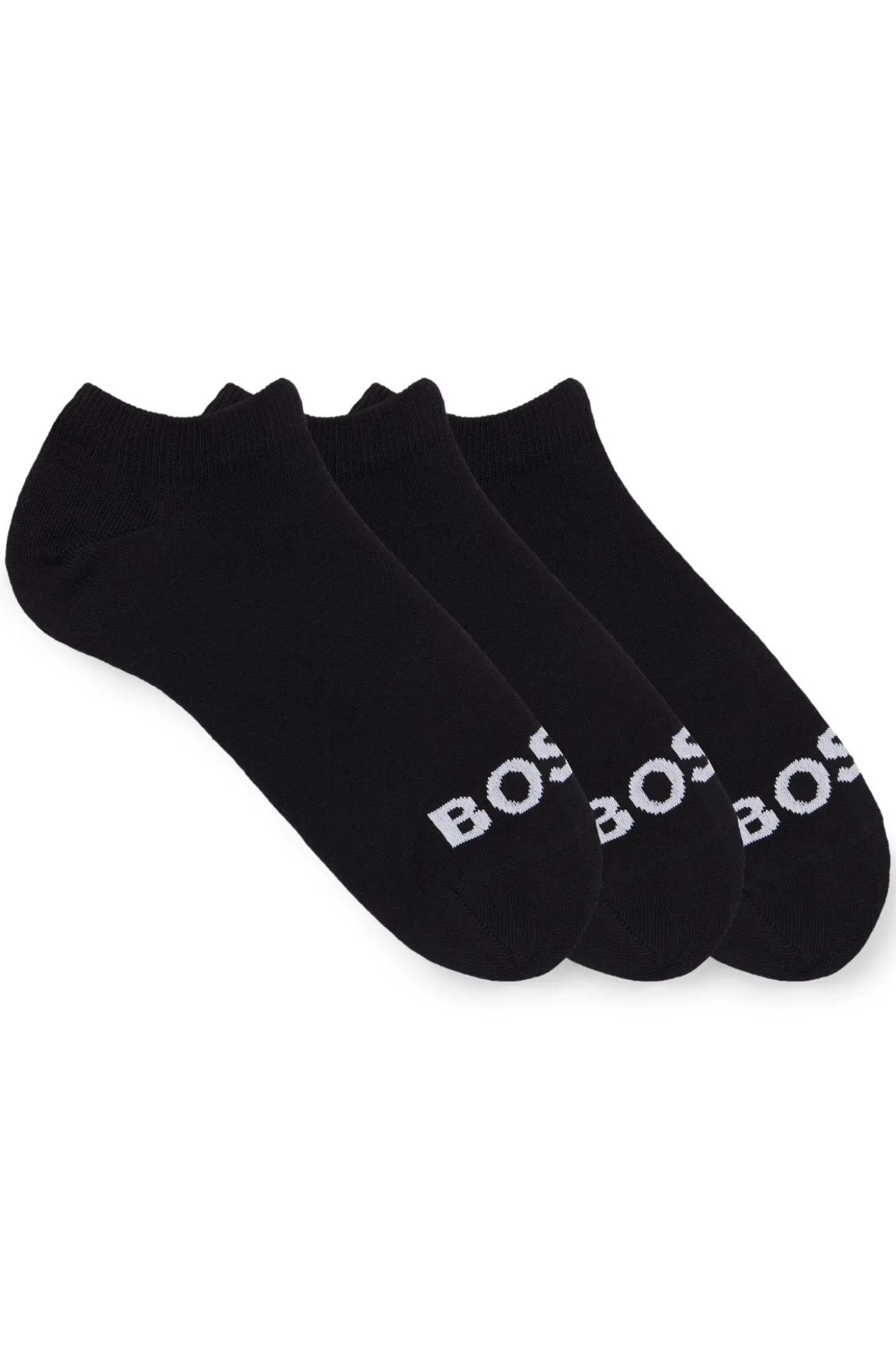 Dreierpack knöchellange Socken mit Kontrast-Logos