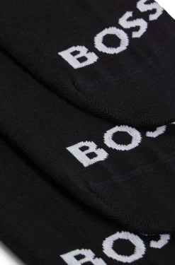 Dreierpack knöchellange Socken mit Kontrast-Logos
