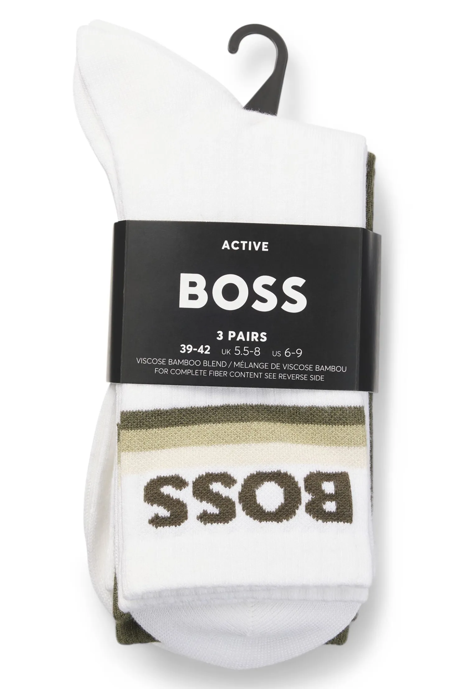 Dreierpack kurze Socken aus Bambus-Mix mit Logos