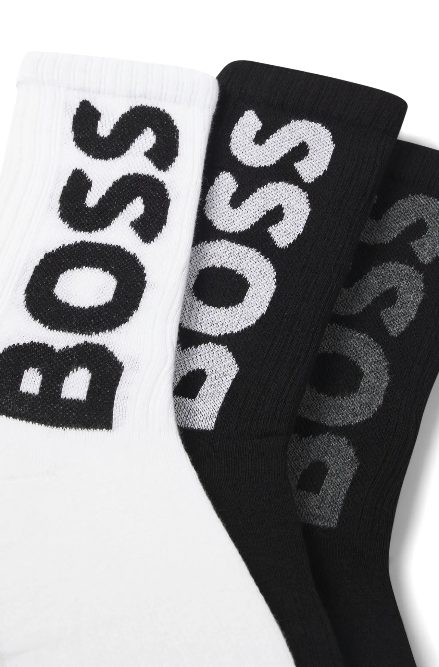 Dreierpack kurze Socken mit großen Logos