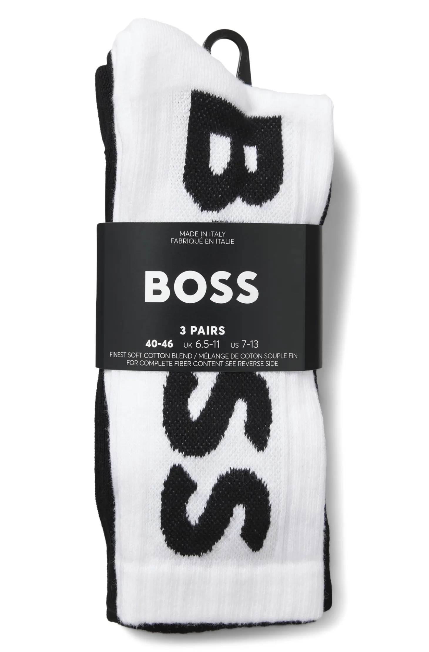 Dreierpack kurze Socken mit großen Logos