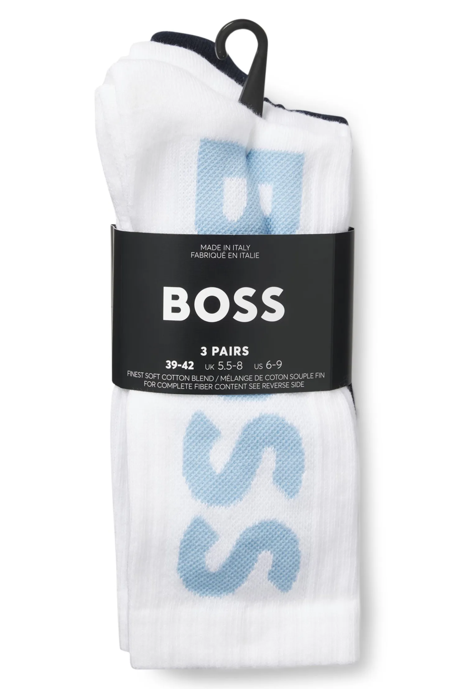 Dreierpack kurze Socken mit großen Logos