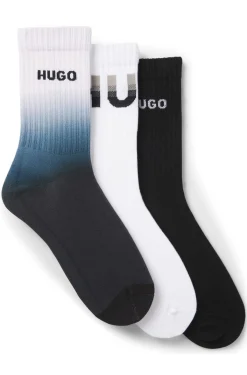 Dreierpack kurze Socken mit Logos