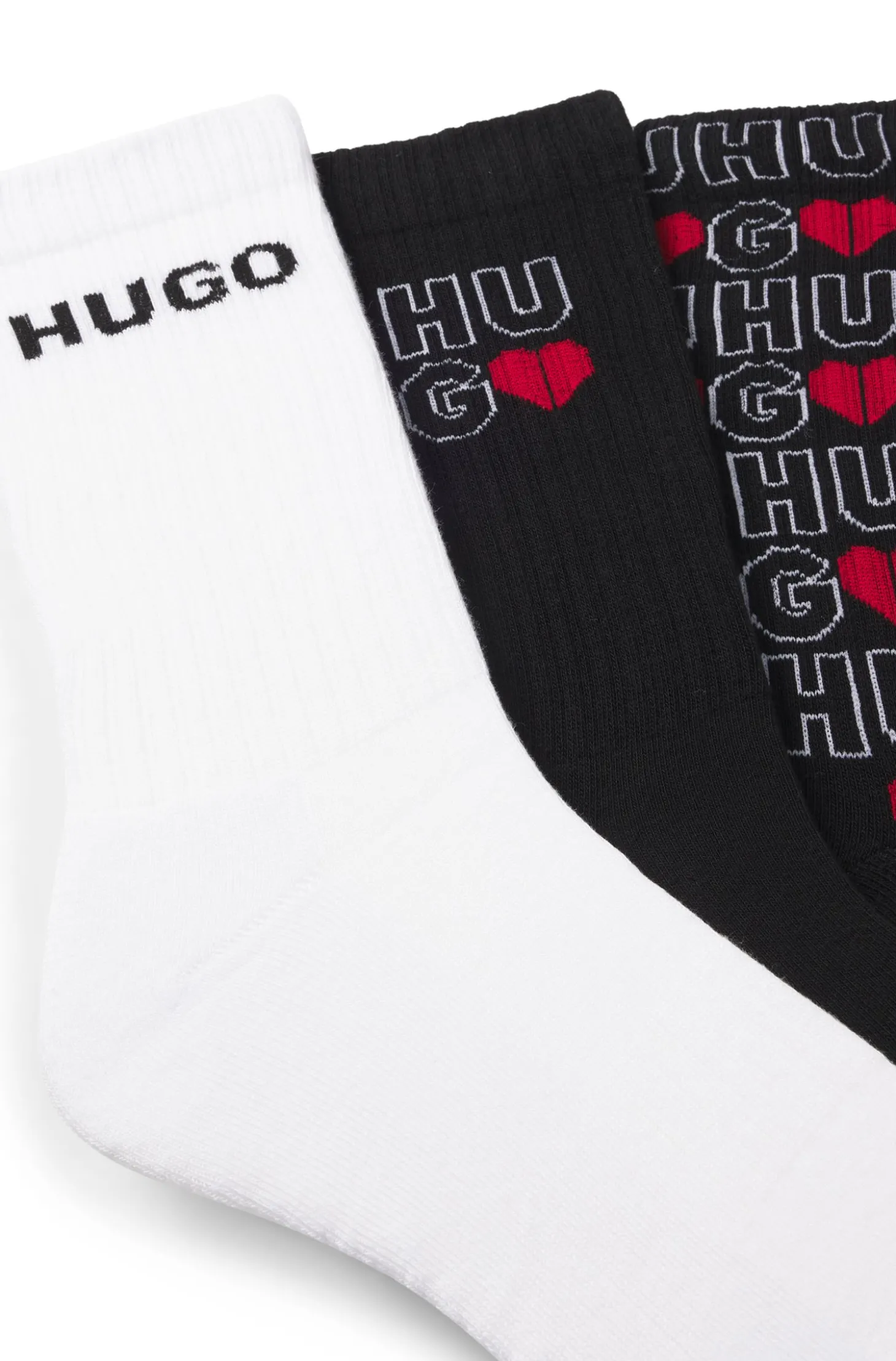 Dreierpack kurze Socken mit Logos