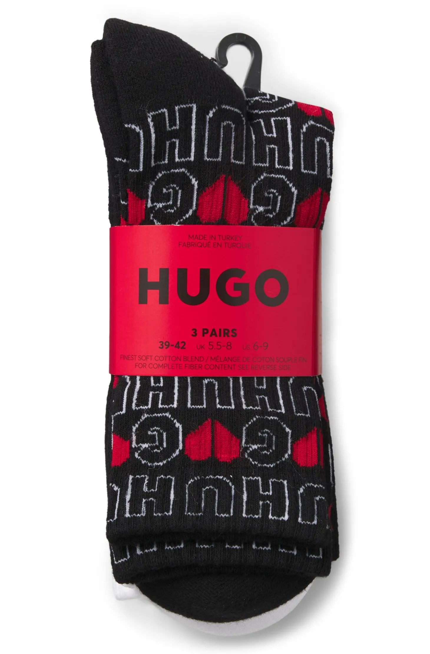 Dreierpack kurze Socken mit Logos