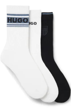 Dreierpack kurze Socken mit Logo