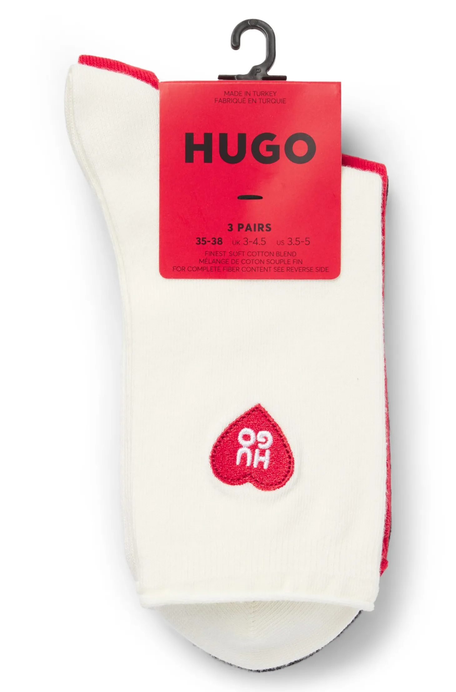 Dreierpack kurze Socken mit Logo-Details
