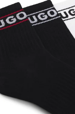 Dreierpack kurze Socken mit Logos