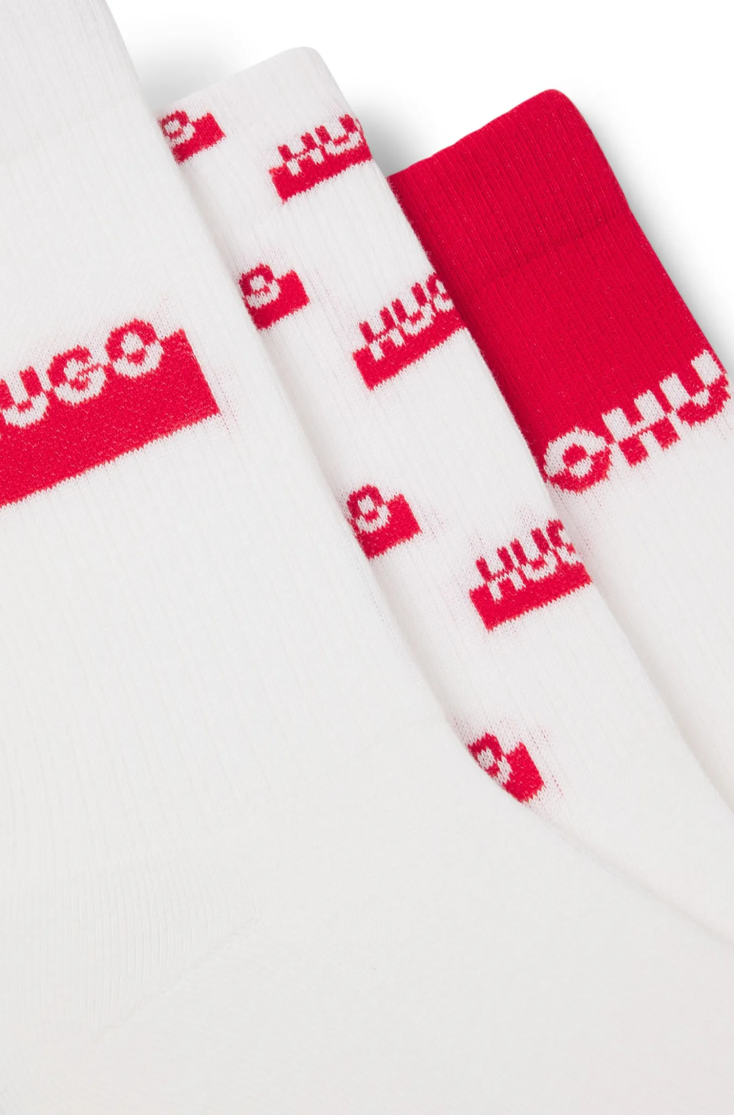 Dreierpack kurze Socken mit Split-Logos