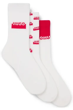 Dreierpack kurze Socken mit Split-Logos