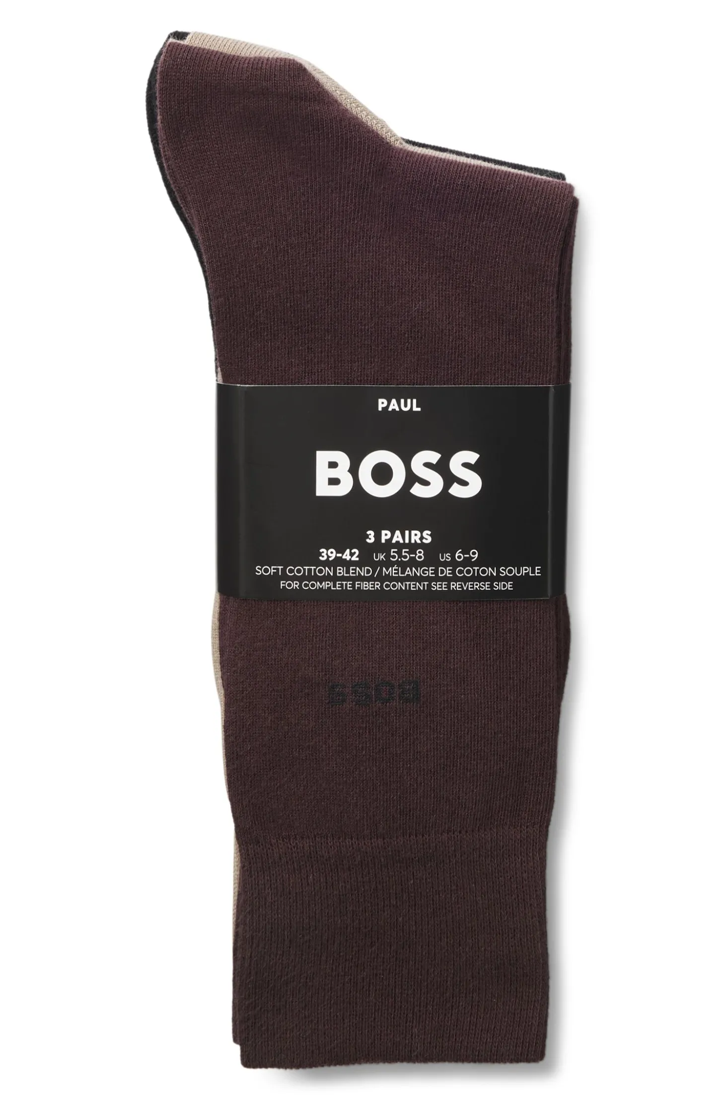 Dreierpack mittelhohe Socken aus Stretch-Gewebe