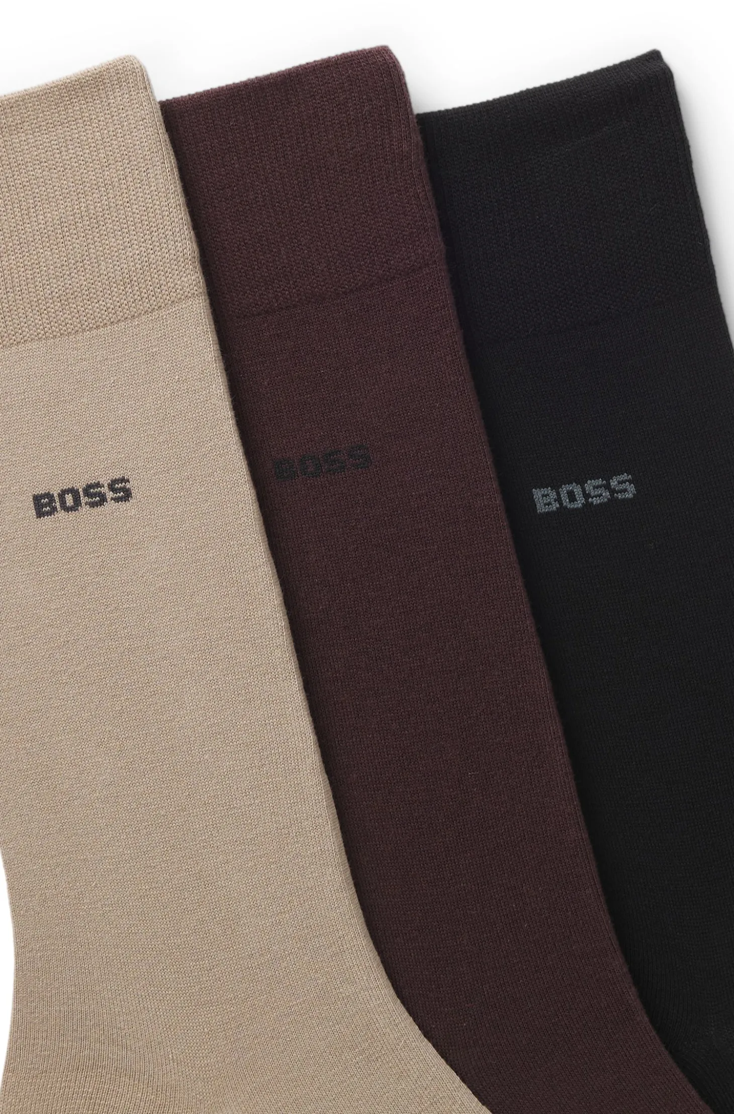 Dreierpack mittelhohe Socken aus Stretch-Gewebe