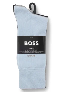 Dreierpack mittelhohe Socken aus Stretch-Gewebe