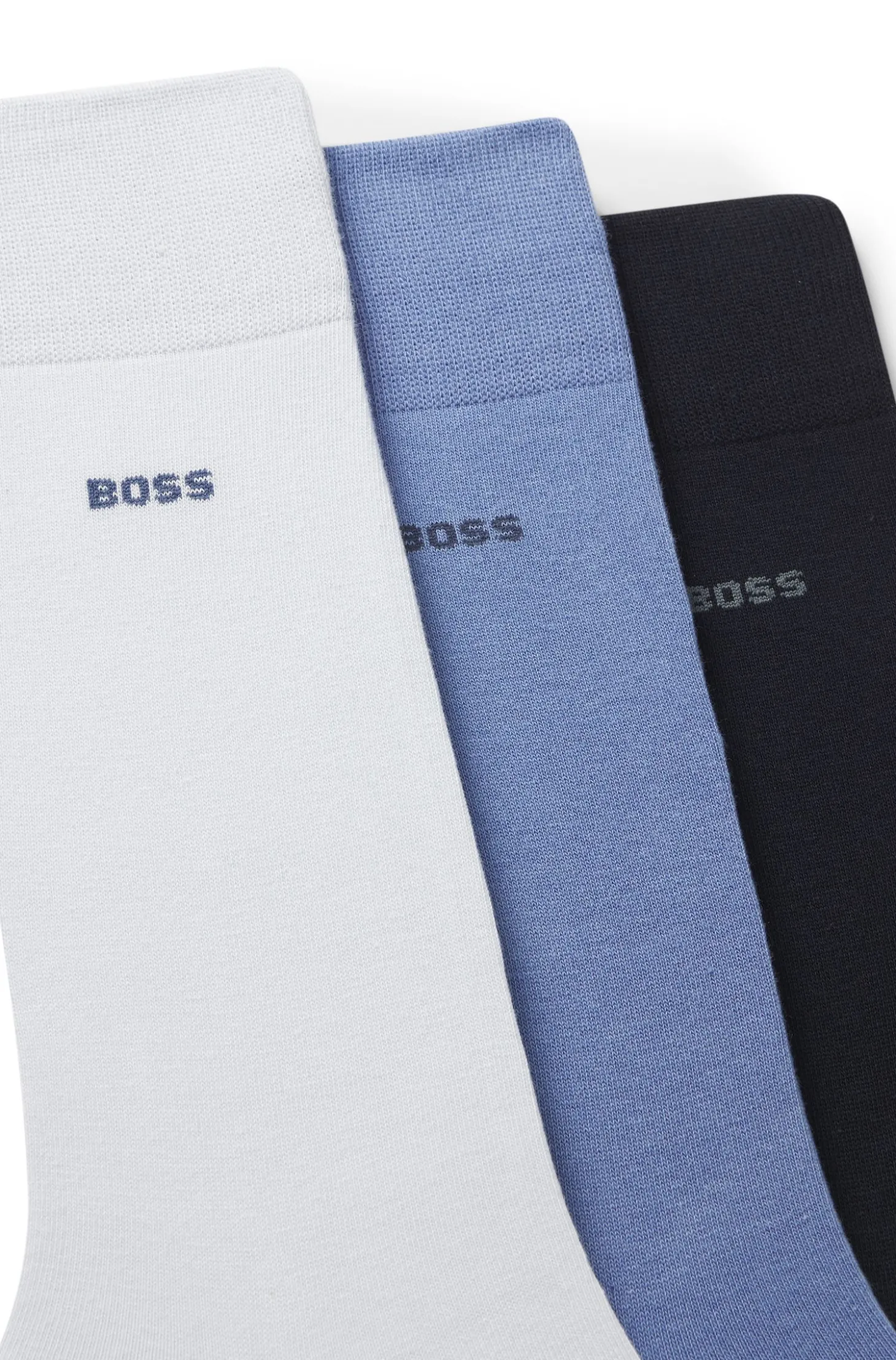 Dreierpack mittelhohe Socken aus Stretch-Gewebe