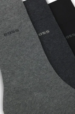 Dreierpack mittelhohe Socken aus Stretch-Gewebe