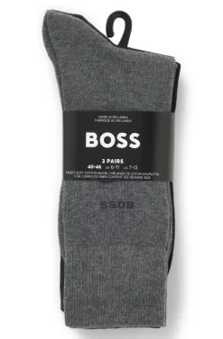 Dreierpack mittelhohe Socken aus Stretch-Gewebe