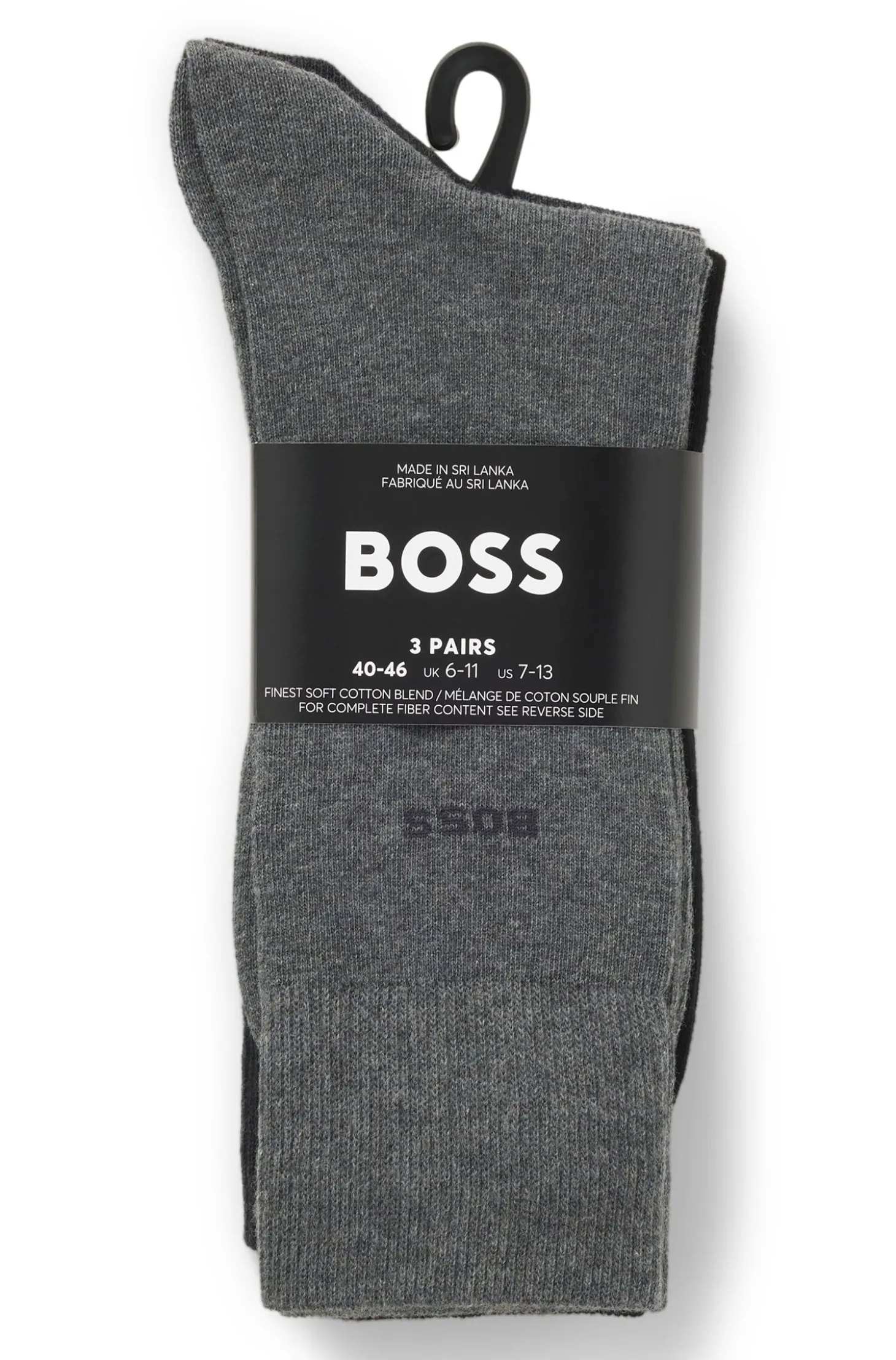 Dreierpack mittelhohe Socken aus Stretch-Gewebe