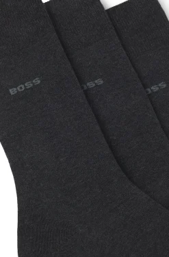 Dreierpack mittelhohe Socken aus Stretch-Gewebe