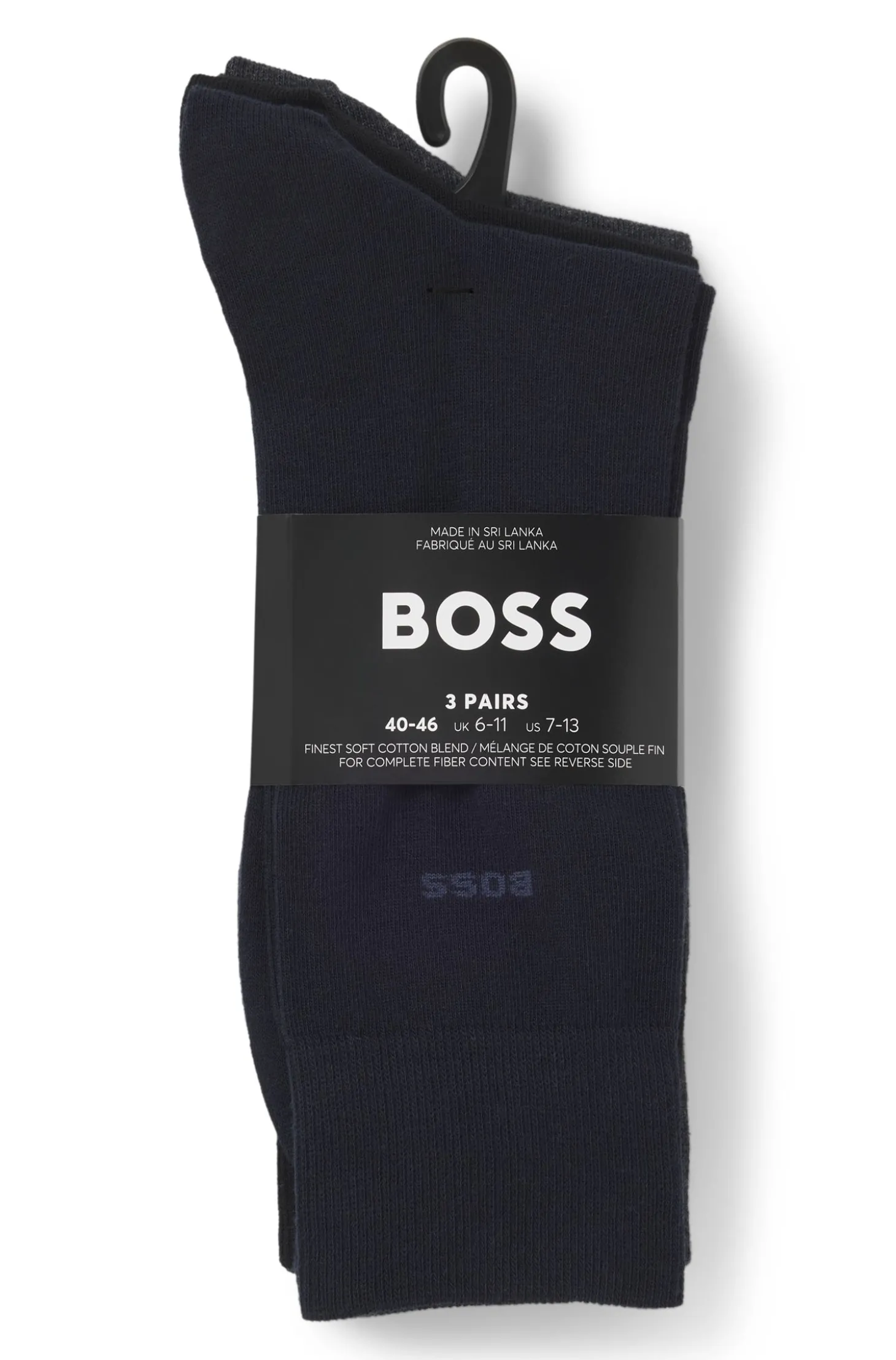 Dreierpack mittelhohe Socken aus Stretch-Gewebe