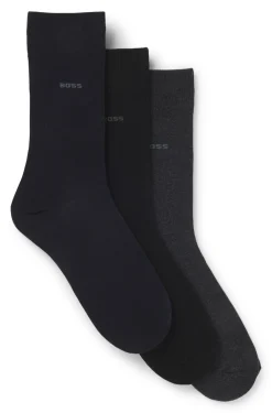 Dreierpack mittelhohe Socken aus Stretch-Gewebe