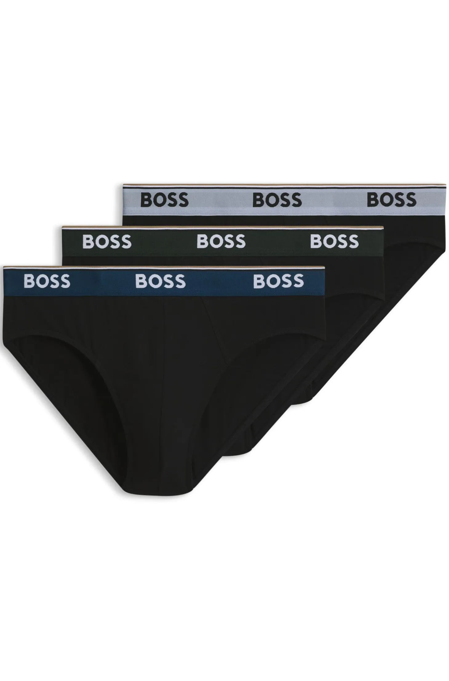 Dreierpack Slips aus Stretch-Baumwolle mit Logo am Bund