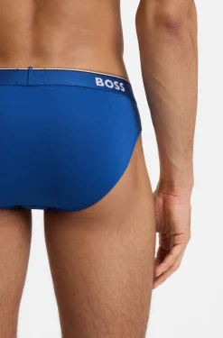 Dreierpack Slips aus Stretch-Baumwolle mit Logo am Bund