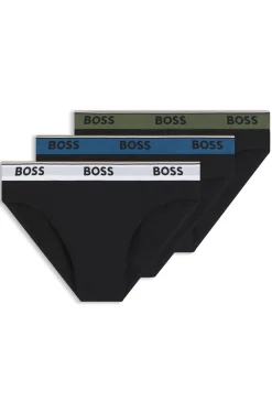 Dreierpack Slips aus Stretch-Baumwolle mit Logo am Bund