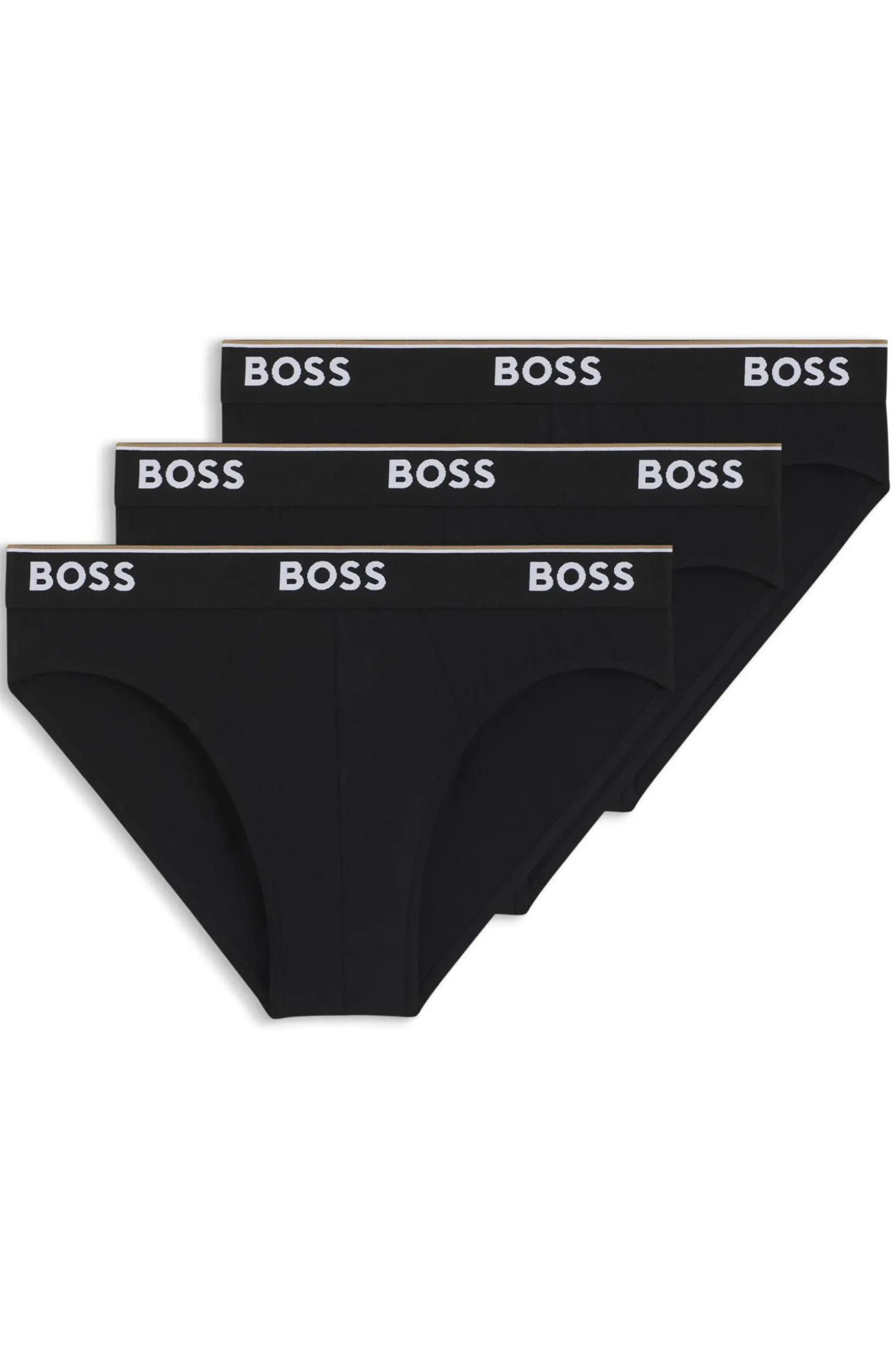 Dreierpack Slips aus Stretch-Baumwolle mit Logo am Bund