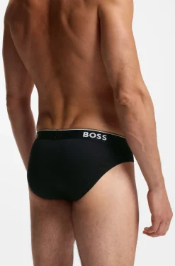Dreierpack Slips aus Stretch-Baumwolle mit Logo am Bund