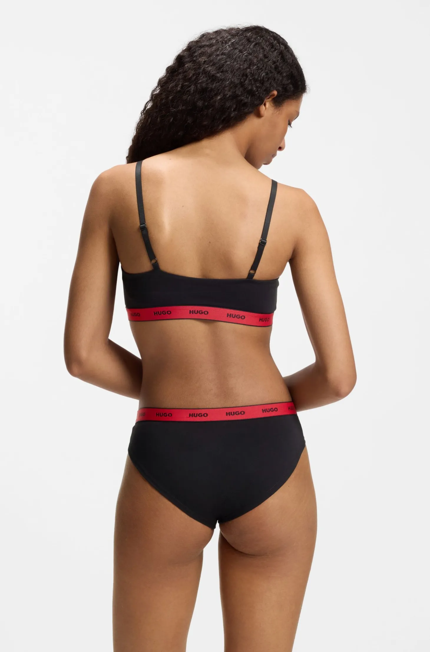 Dreierpack Slips aus Stretch-Baumwolle mit Logo-Bund