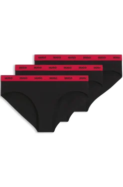 Dreierpack Slips aus Stretch-Baumwolle mit Logo-Bund