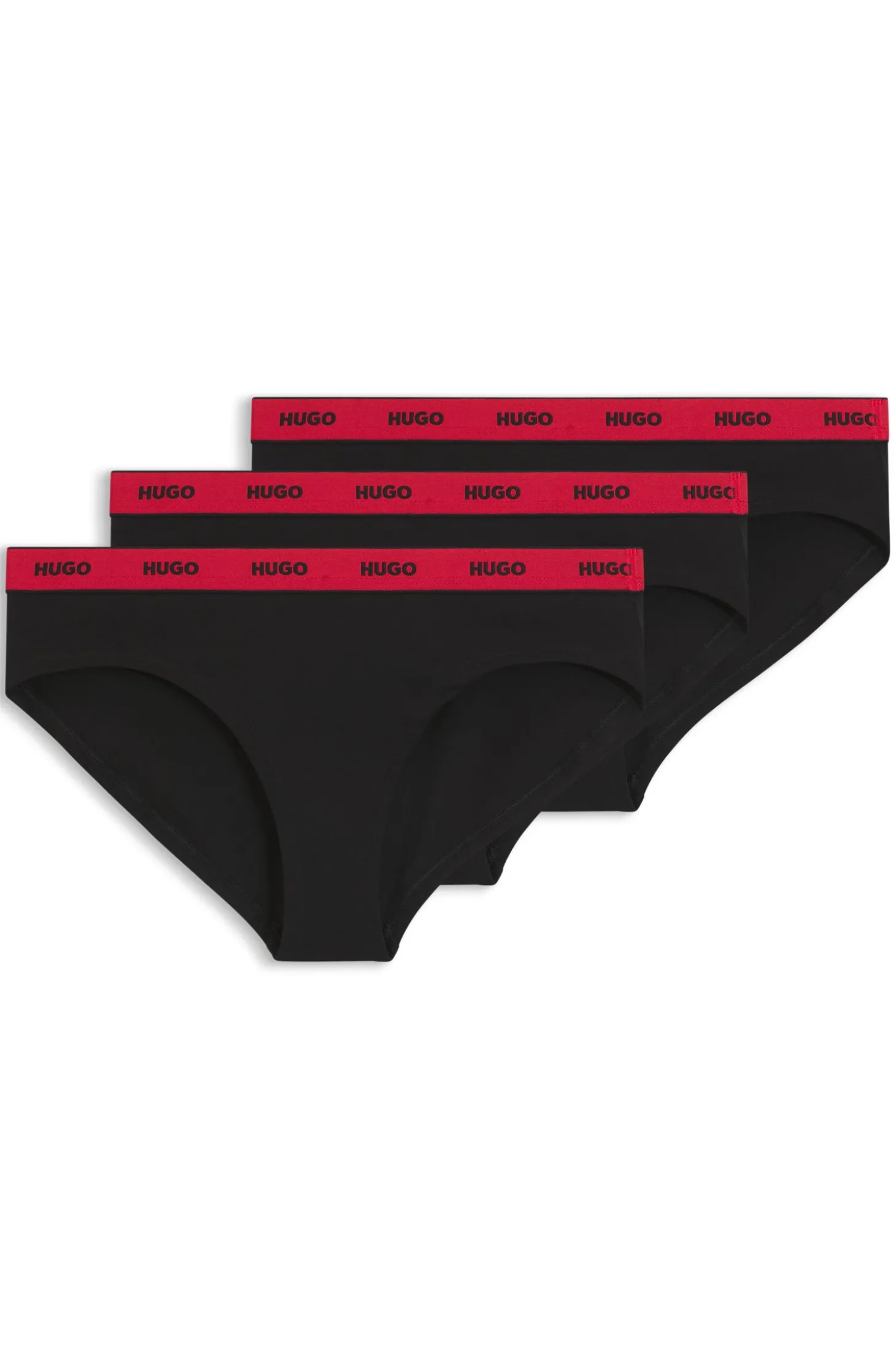 Dreierpack Slips aus Stretch-Baumwolle mit Logo-Bund