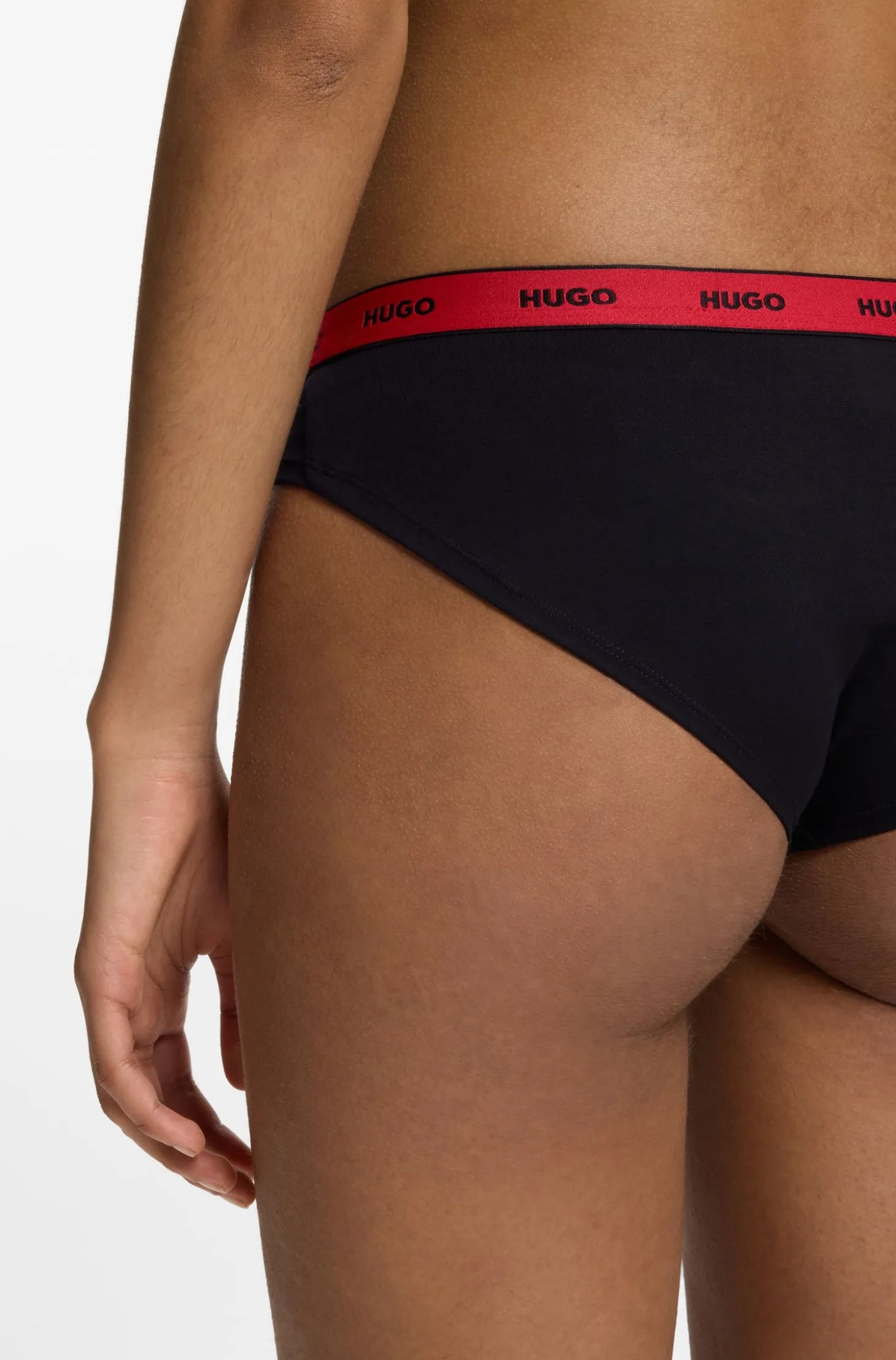 Dreierpack Slips aus Stretch-Baumwolle mit Logo-Bund