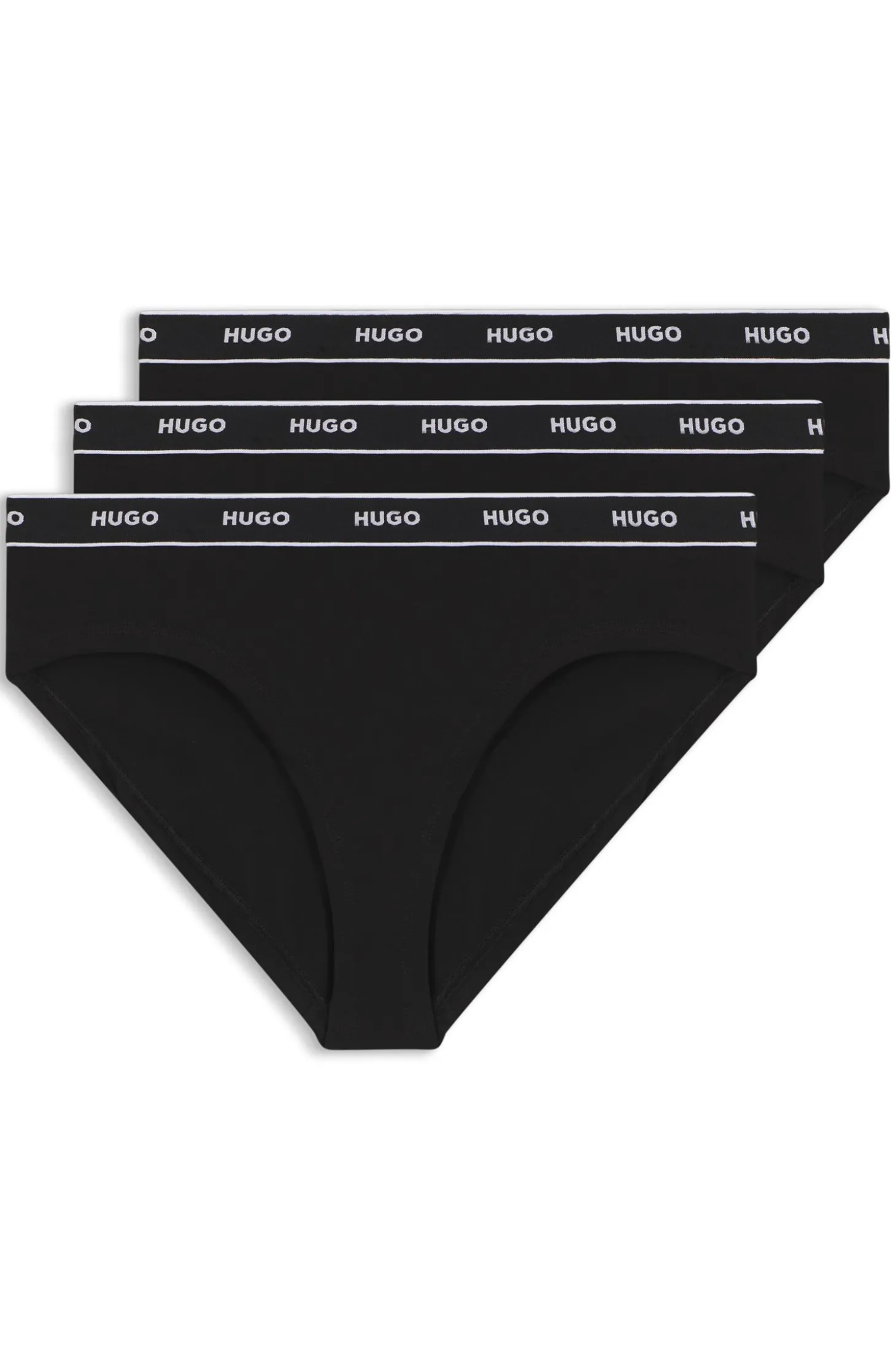 Dreierpack Slips aus Stretch-Baumwolle mit Logo-Bund
