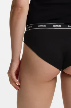 Dreierpack Slips aus Stretch-Baumwolle mit Logo-Bund