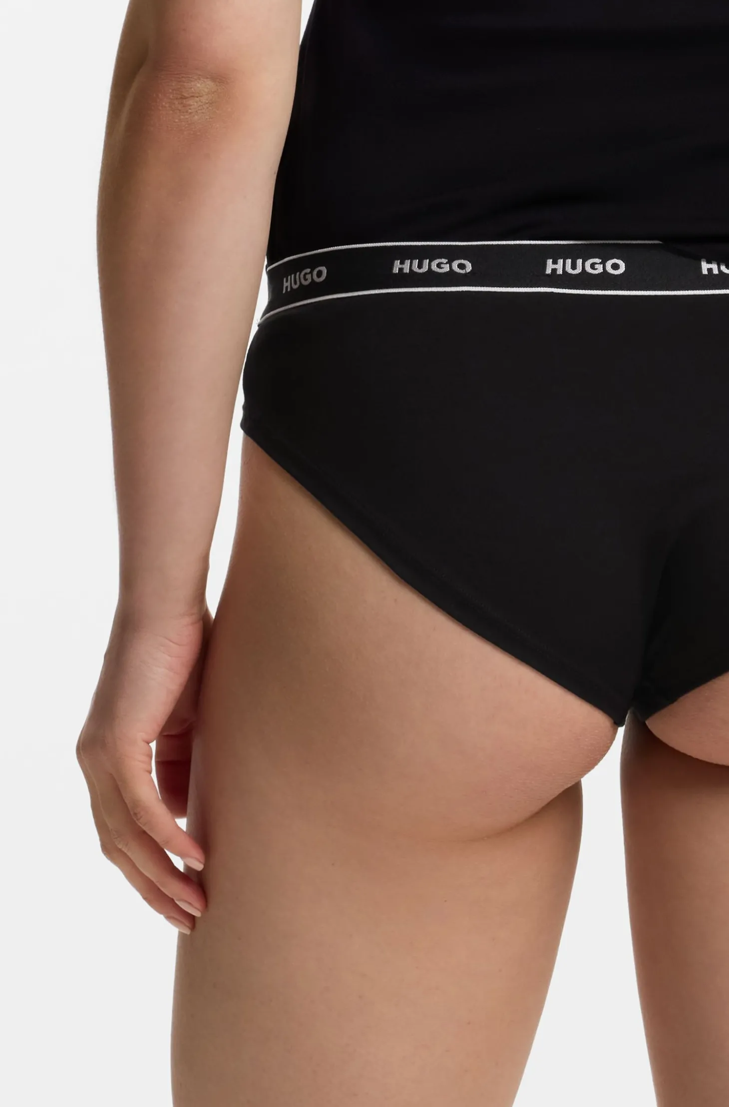 Dreierpack Slips aus Stretch-Baumwolle mit Logo-Bund