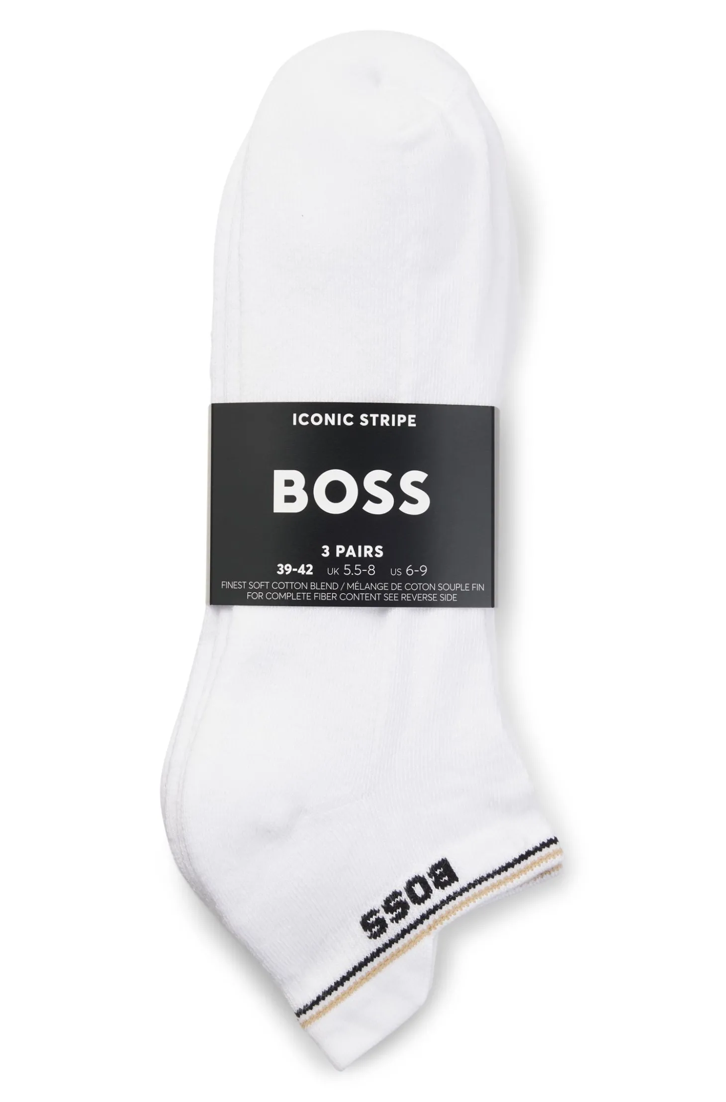 Dreierpack Sneakers-Socken mit plüschiger Sohle