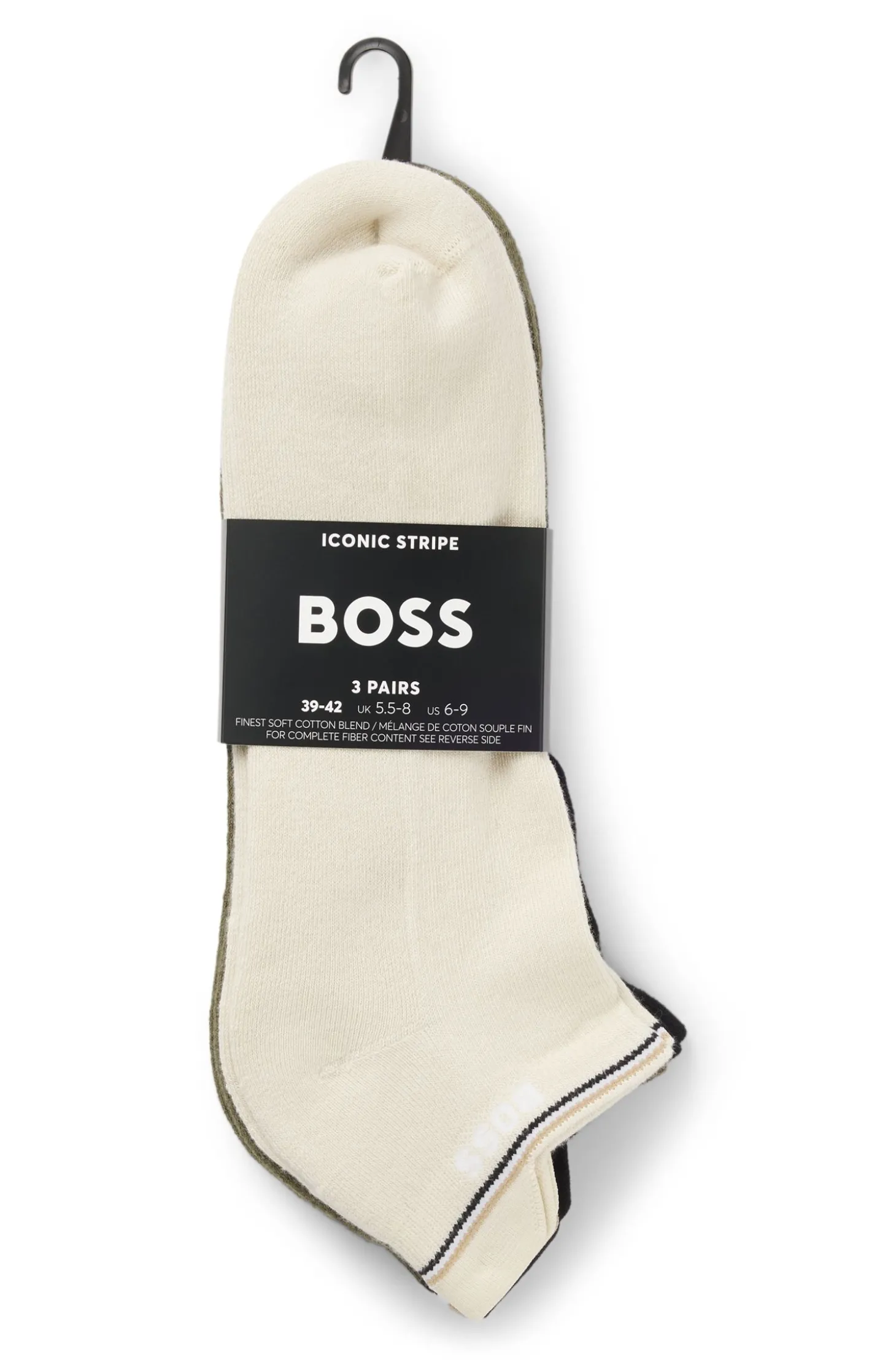 Dreierpack Sneakers-Socken mit plüschiger Sohle