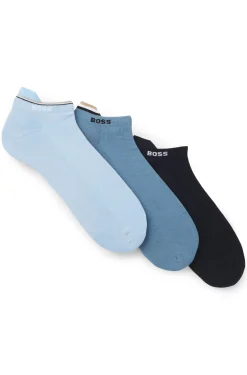 Dreierpack Sneakers-Socken mit plüschiger Sohle