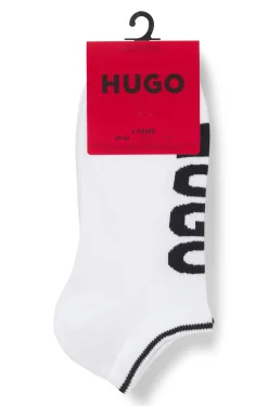 Dreierpack Sneakers-Socken mit Logos