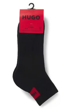 Dreierpack Sneakers-Socken mit rotem Logo-Label
