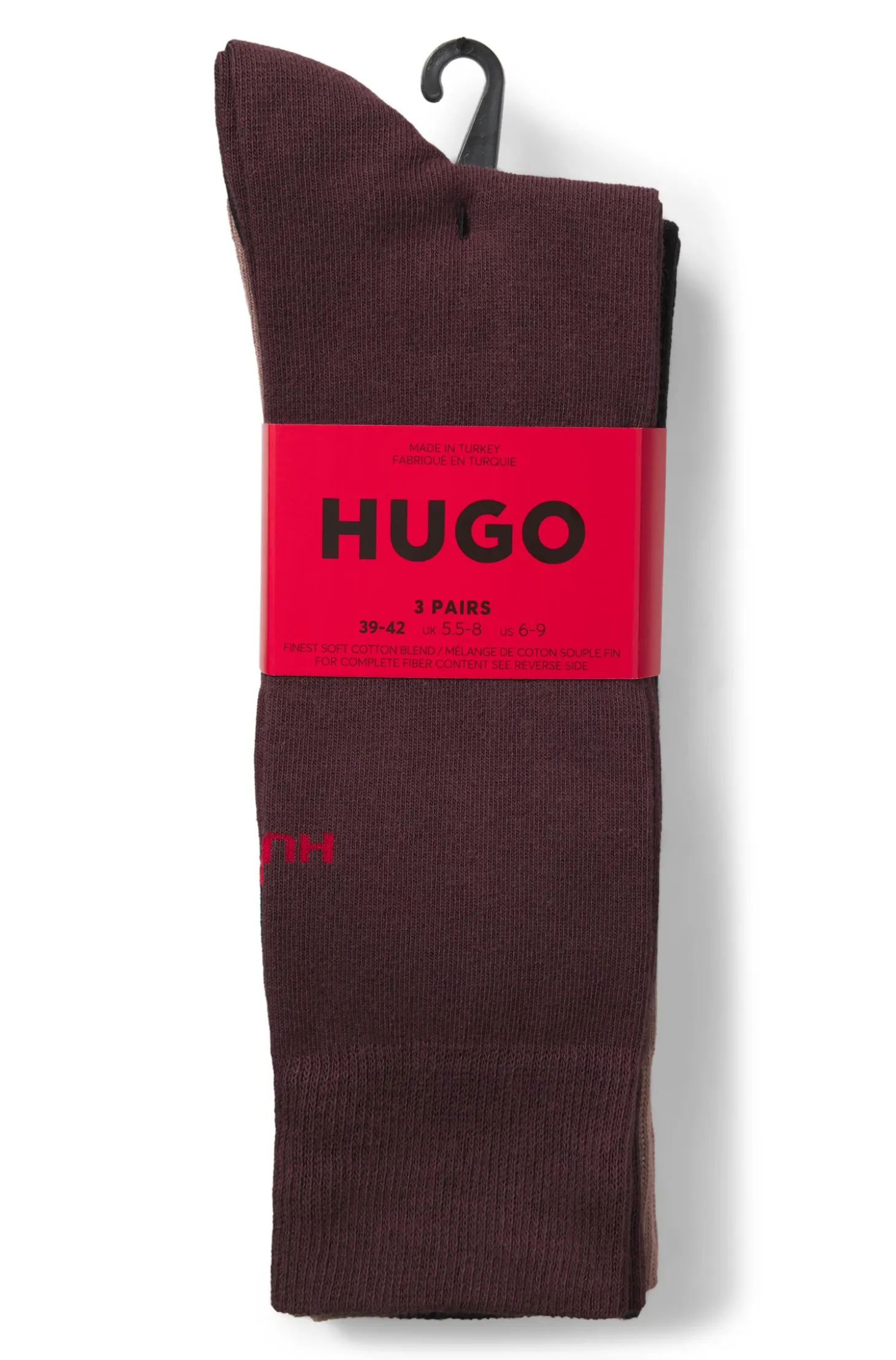 Dreierpack Socken in normaler Länge mit Logos