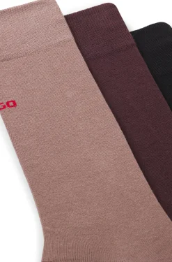 Dreierpack Socken in normaler Länge mit Logos