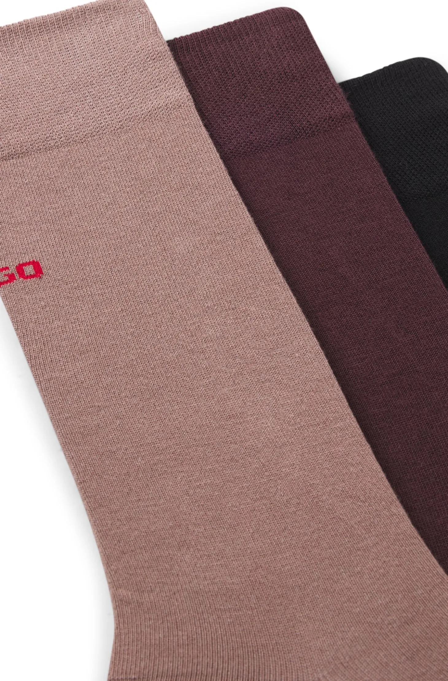 Dreierpack Socken in normaler Länge mit Logos