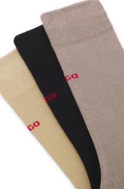 Dreierpack Socken in normaler Länge mit Logos