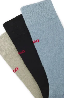 Dreierpack Socken in normaler Länge mit Logos