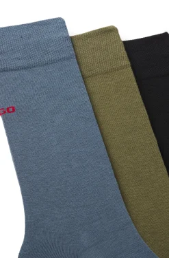 Dreierpack Socken in normaler Länge mit Logos